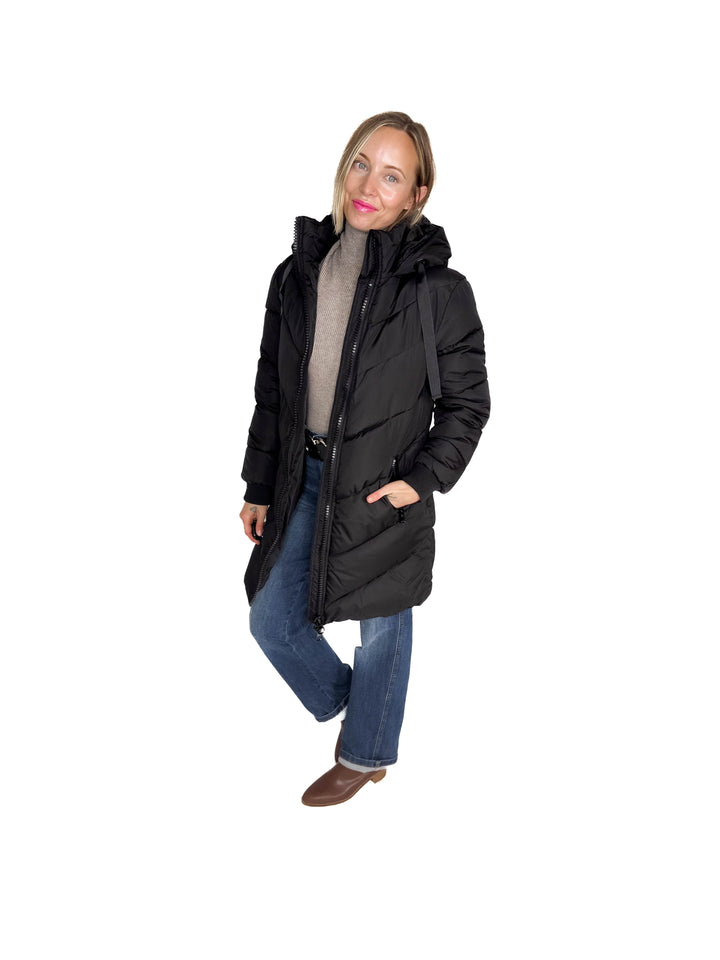 ONLY Skylar Hooded Puffer Jacket- BLACK