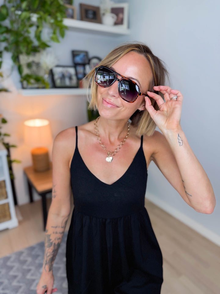 DAX Cruz Aviator Polarized Sunglasses- TORTOISE
