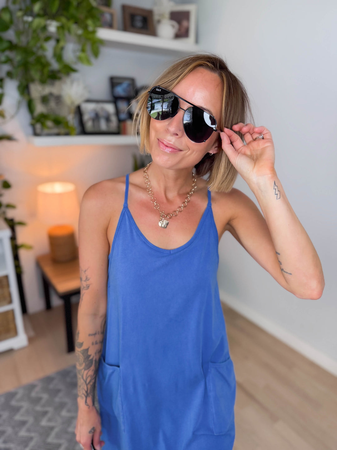 DAX Shay Polarized Aviator- BLACK