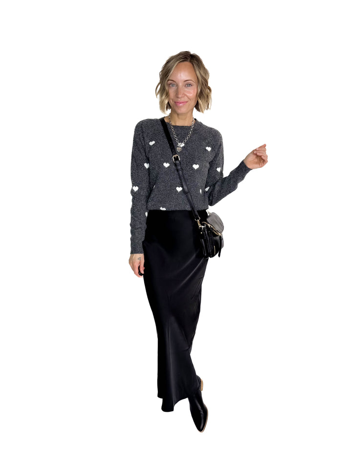 Aubree Flapover Crossbody Bag- BLACK