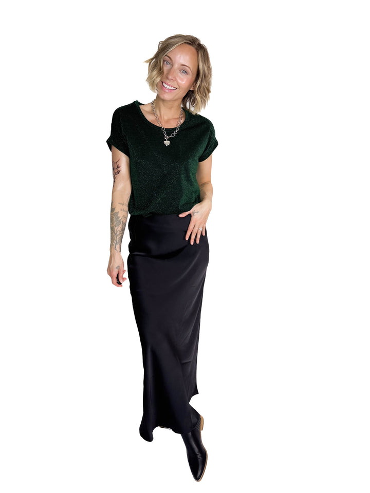 ONLY Moster Glitter Top- EMERALD