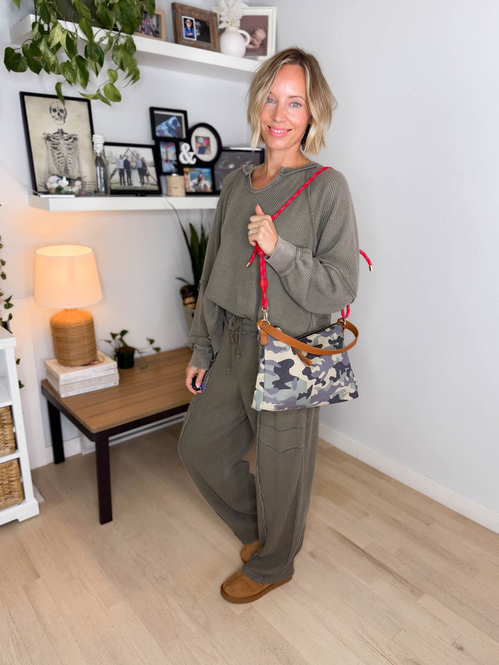 Cosette Canvas Shoulder Bag- CAMO