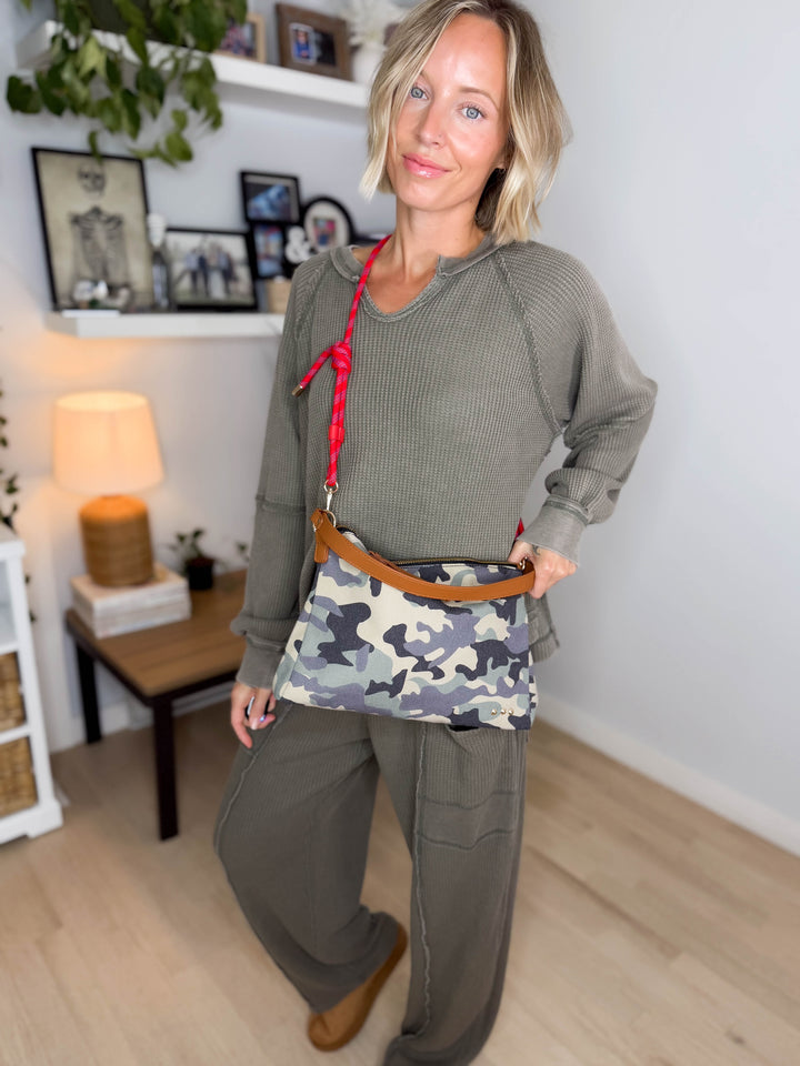 Cosette Canvas Shoulder Bag- CAMO