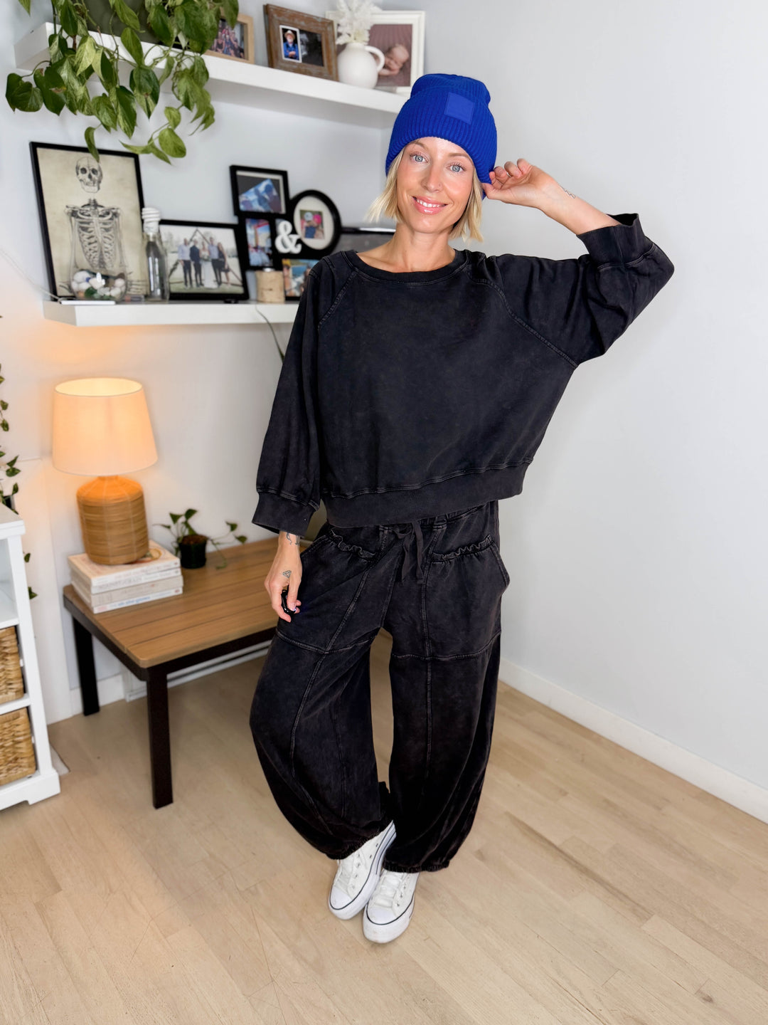 Kerima Washed Cotton Barrel- BLACK