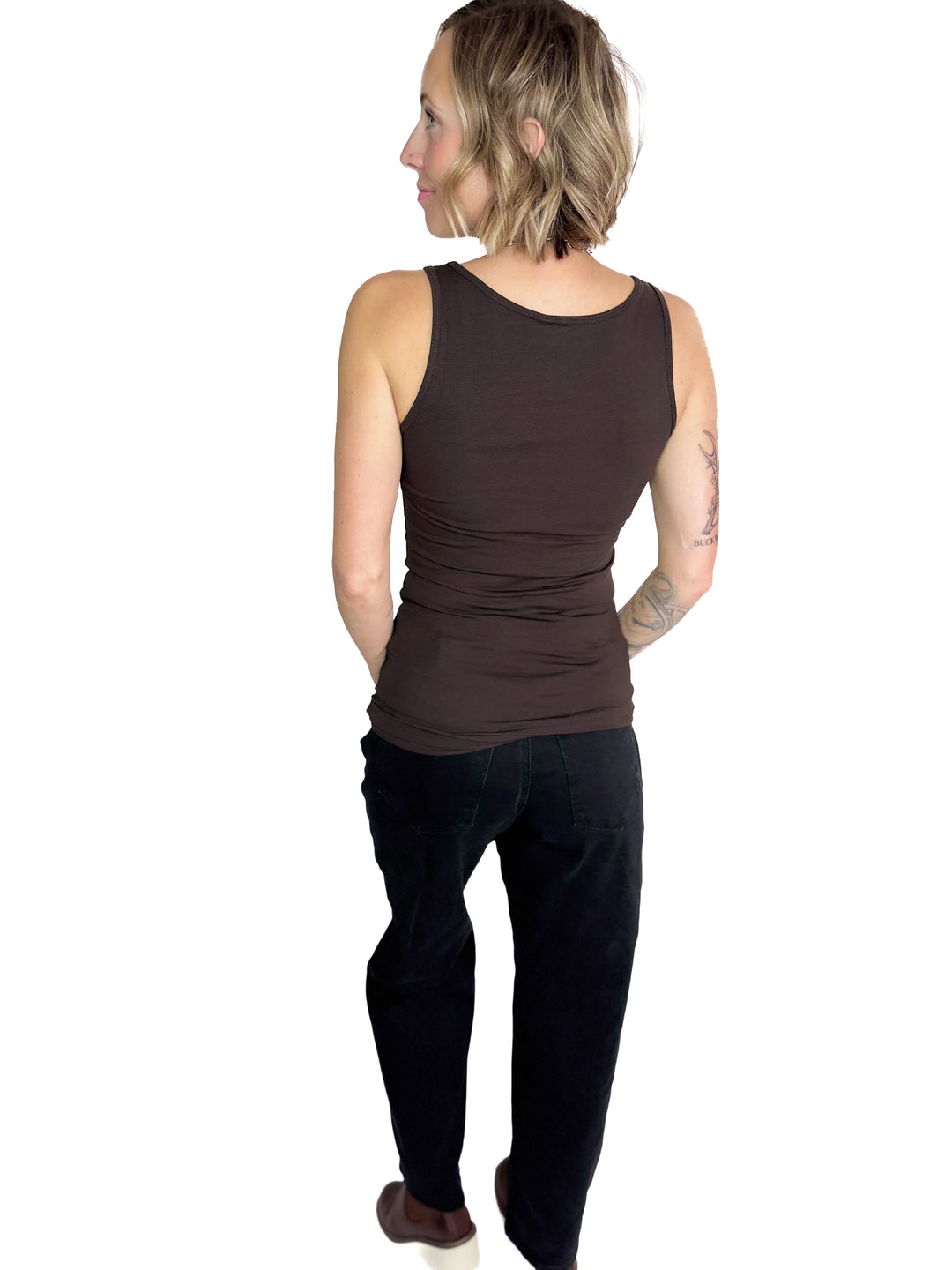 VERO MODA Lulu Long Tank- CHOCOLATE TORTE