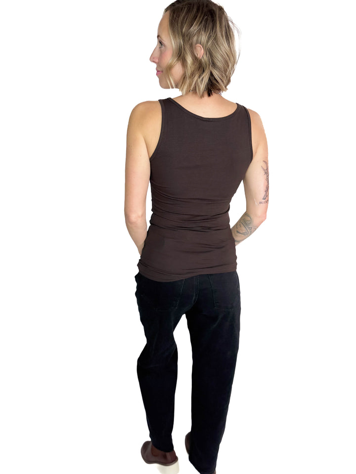 VERO MODA Lulu Long Tank- CHOCOLATE TORTE