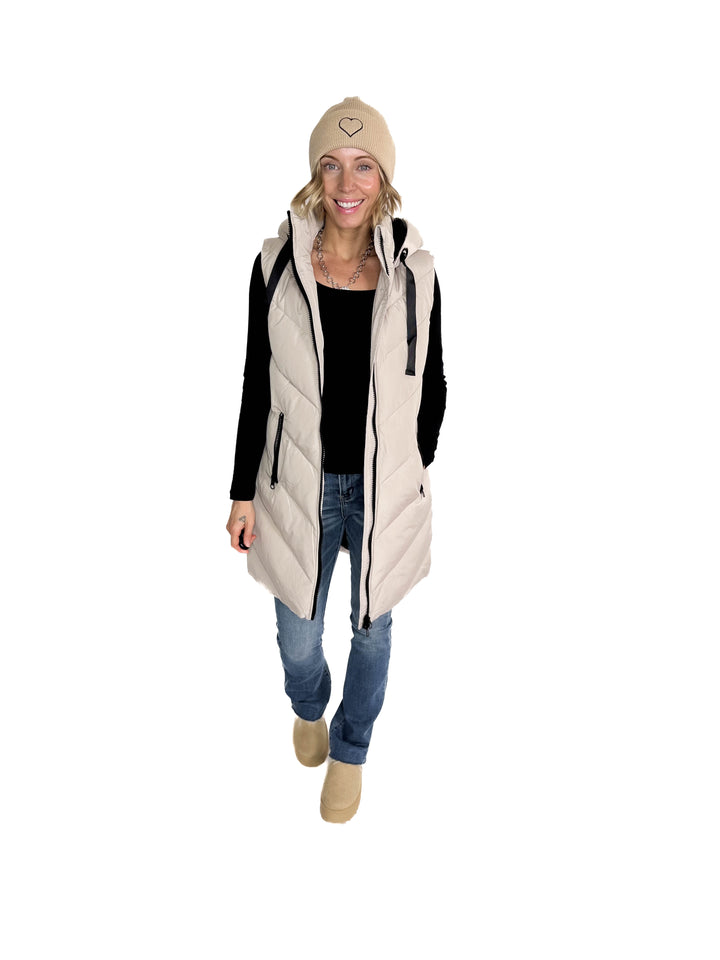 ONLY Skylar Hooded Vest- CHATEAU GRAY
