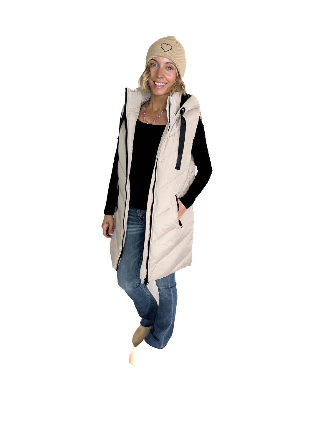 ONLY Skylar Hooded Vest- CHATEAU GRAY