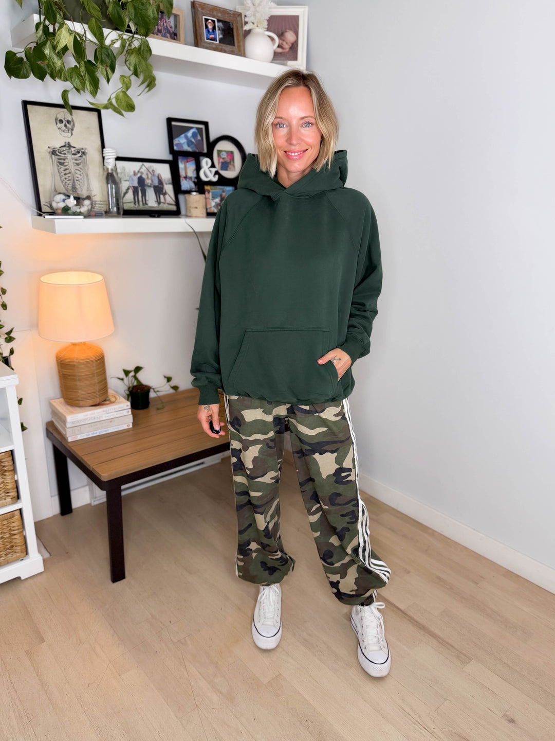 Tanis Premium Fleece Hoodie- DARK GREEN
