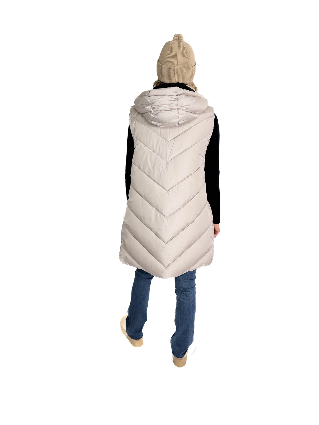 ONLY Skylar Hooded Vest- CHATEAU GRAY