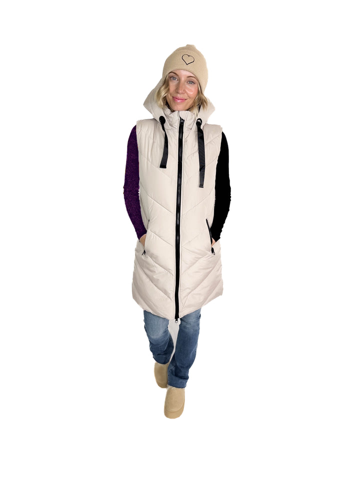 ONLY Skylar Hooded Vest- CHATEAU GRAY