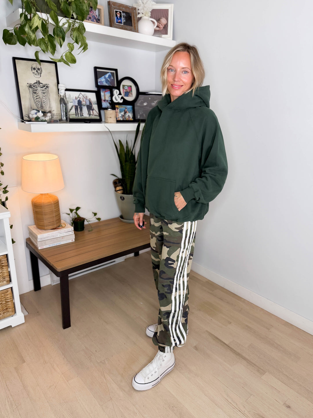Tanis Premium Fleece Hoodie- DARK GREEN