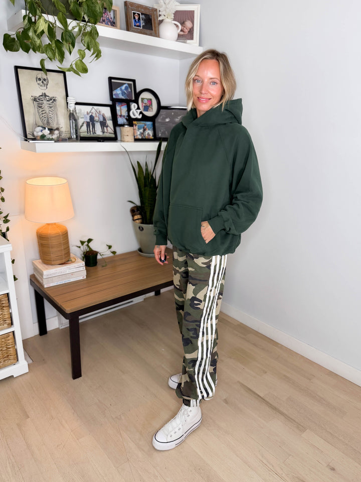 Tanis Premium Fleece Hoodie- DARK GREEN