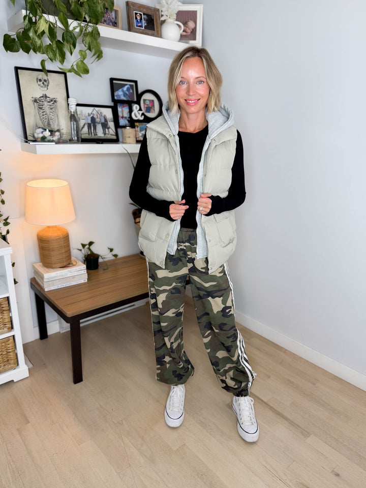 Bradlee Hoodie Vest- SAGE