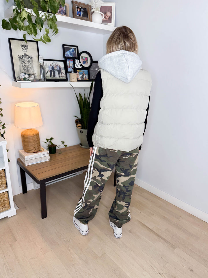 Bradlee Hoodie Vest- SAGE
