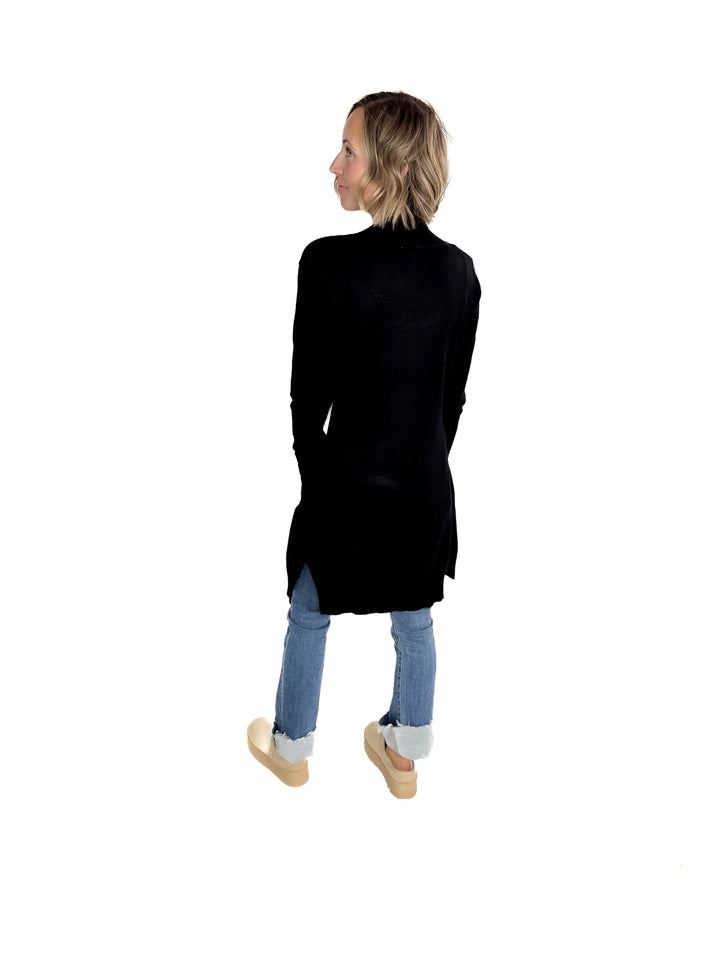 Birchwood Classic Pocket Cardigan- BLACK