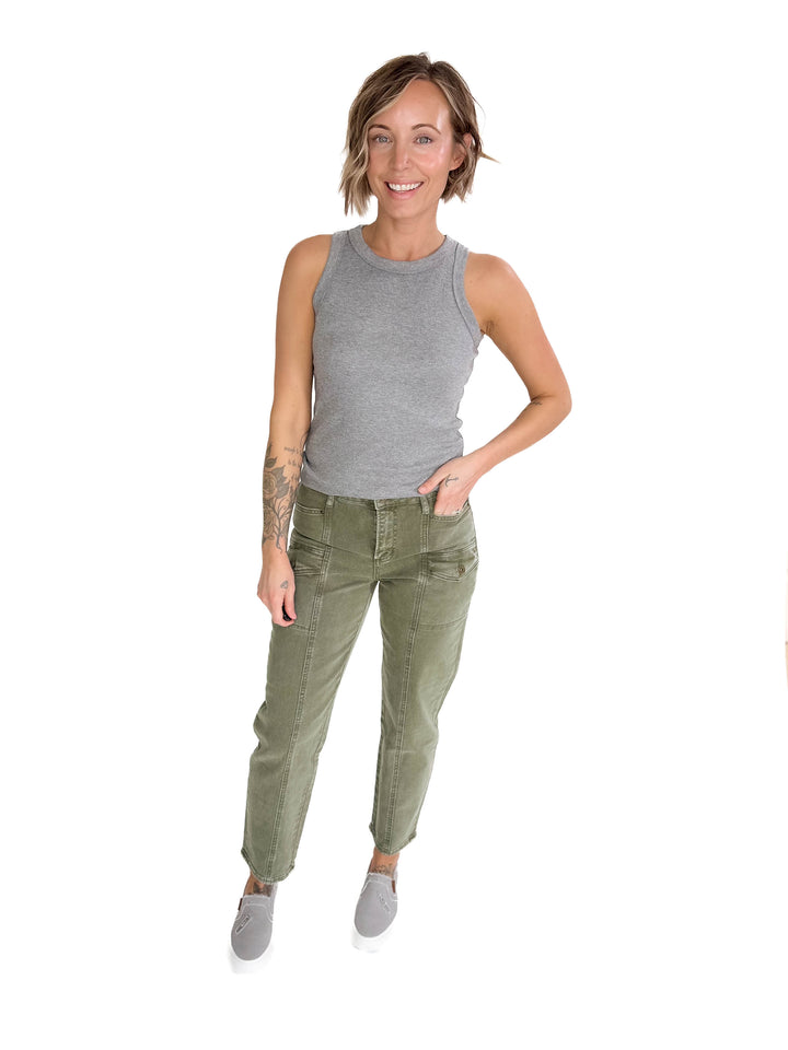 Beth Rib Tank Top- HEATHER GREY-FINAL SALE