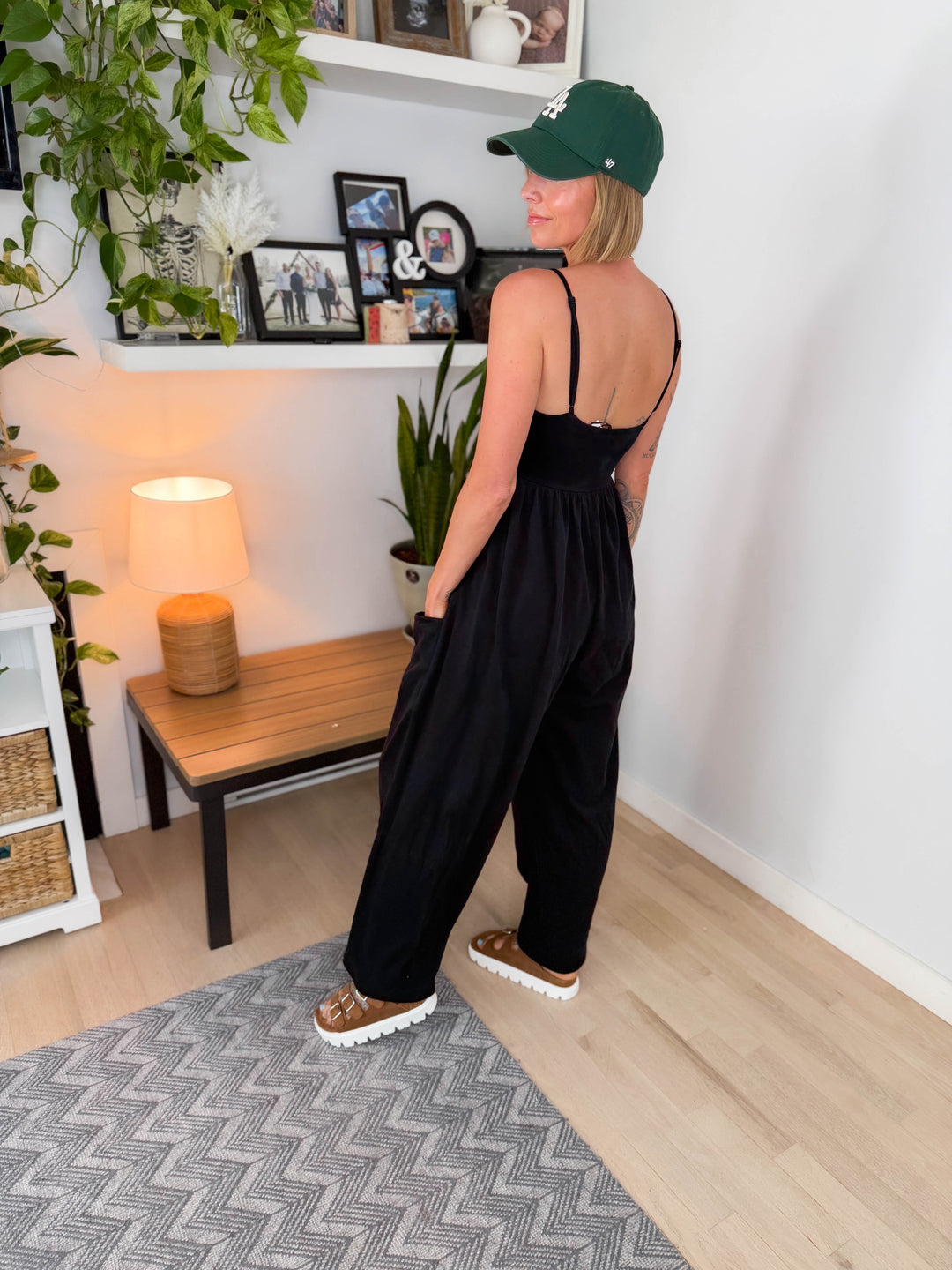 Rowyn Wide Leg Jumpsuit- BLACK