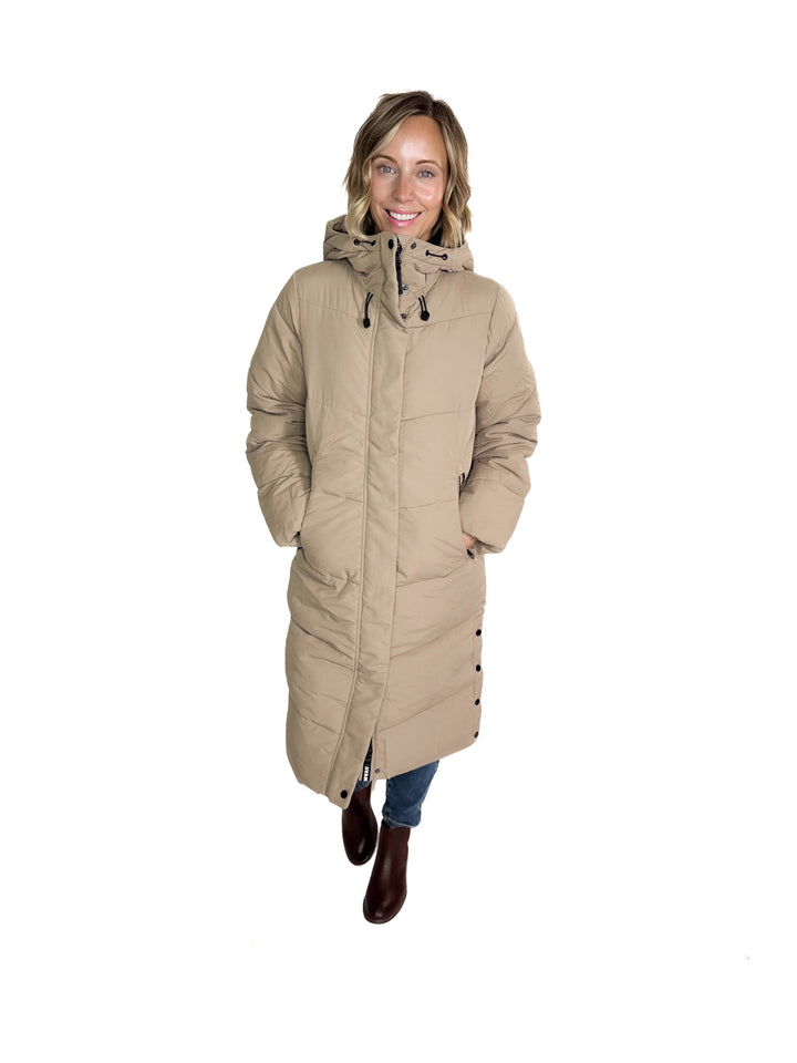 ONLY Maggi Long Puffer Coat- SILVER MINK