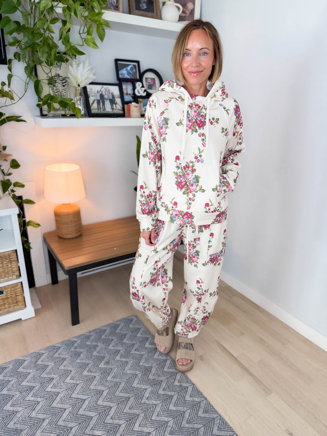 Jen Sweatpant and Hoodie Set- FLORAL