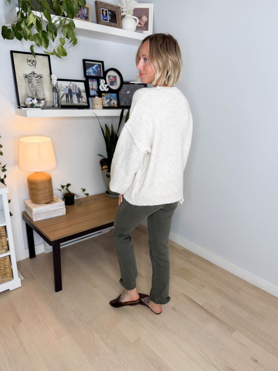 Courtland Pocket Sweater- OATMEAL