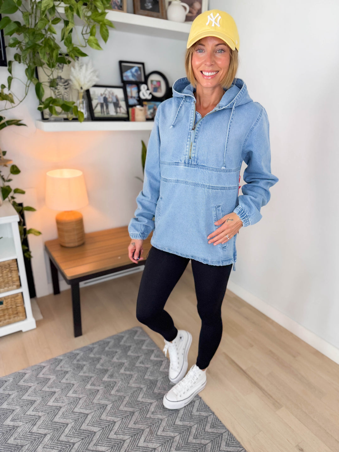 Bex Denim Hoodie Jacket- LIGHT WASH