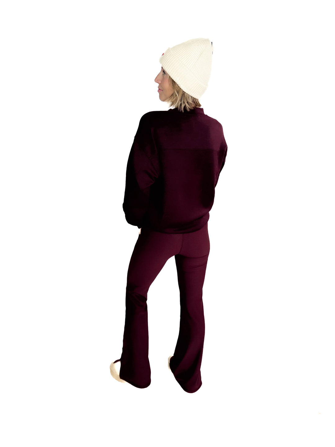 Everett Modal Pullover- DARK CHERRY