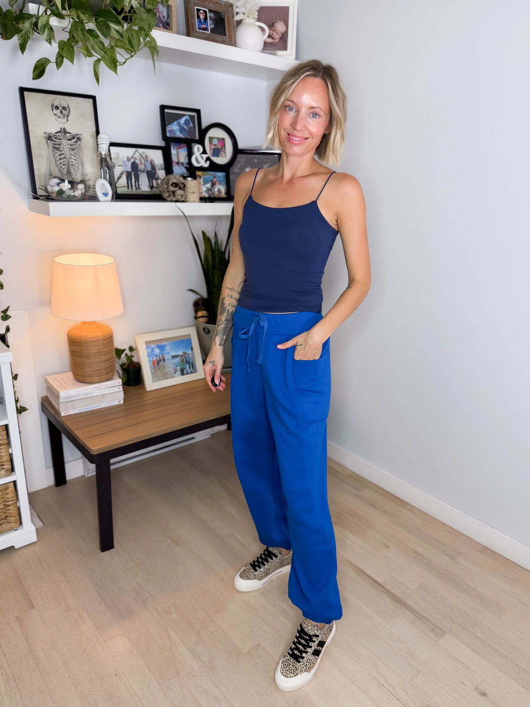 Thistle French Terry Fleece Jogger - BLUE