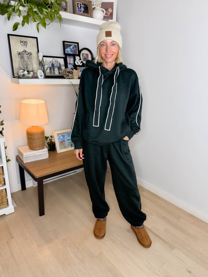 Thistle French Terry Fleece Hoodie- REGENCY GREEN/BONE