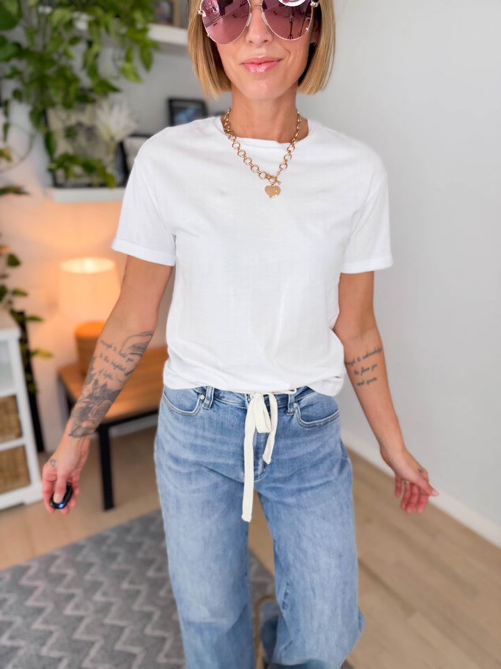Noisy May Organic Cotton T-shirt- BRIGHT WHITE