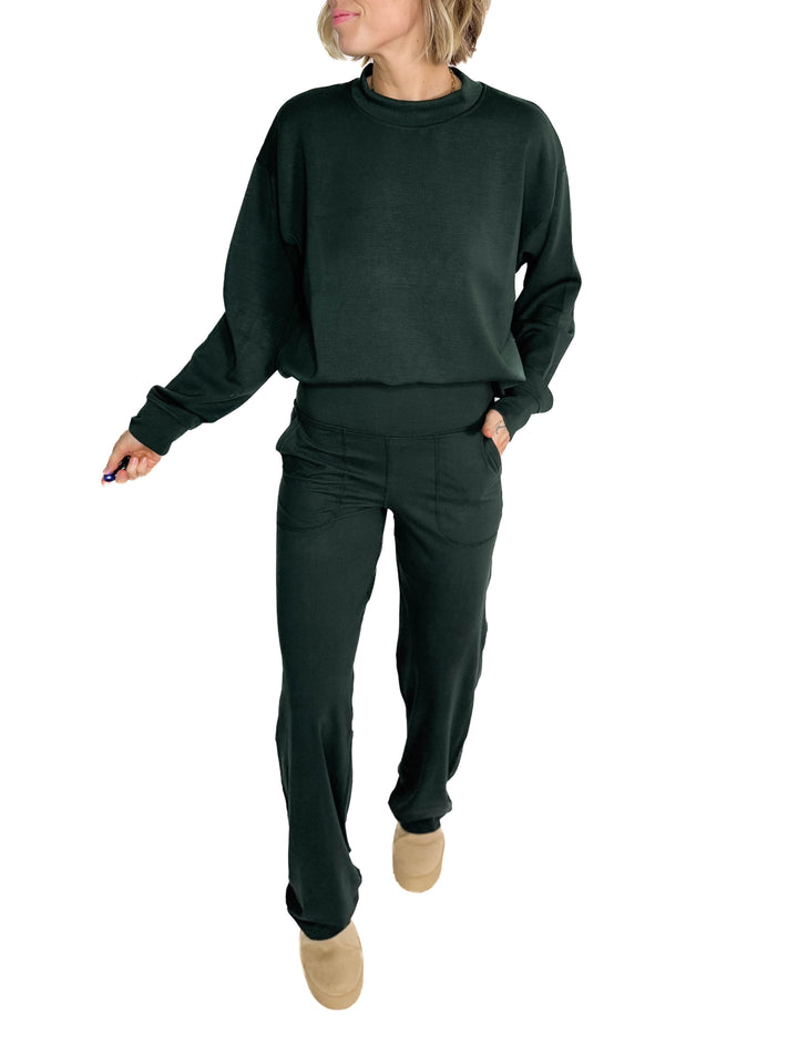 Only The Best Butter Straight Leg Legging- REGENCY GREEN