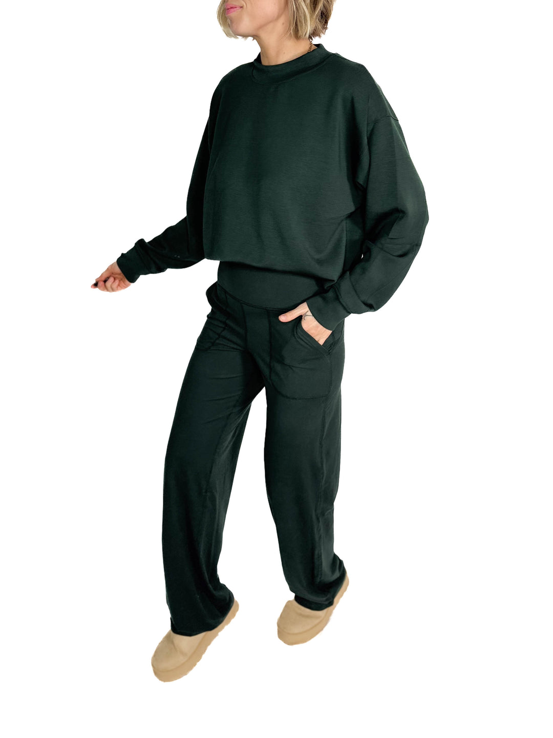 Only The Best Butter Straight Leg Legging- REGENCY GREEN