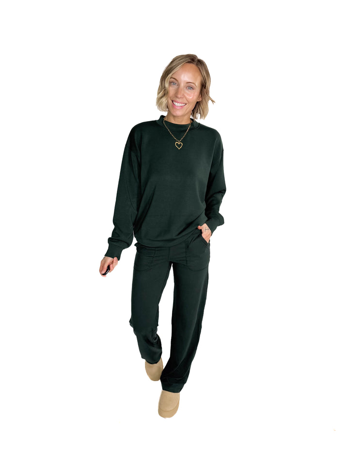 Everett Modal Pullover- REGENCY GREEN