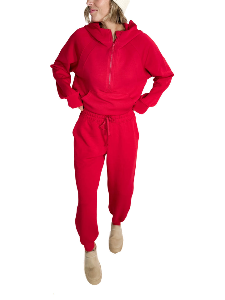 Everett Modal Jogger- TRUE RED