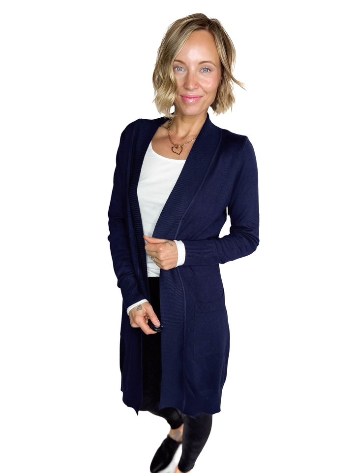 Birchwood Classic Pocket Cardigan- NAVY