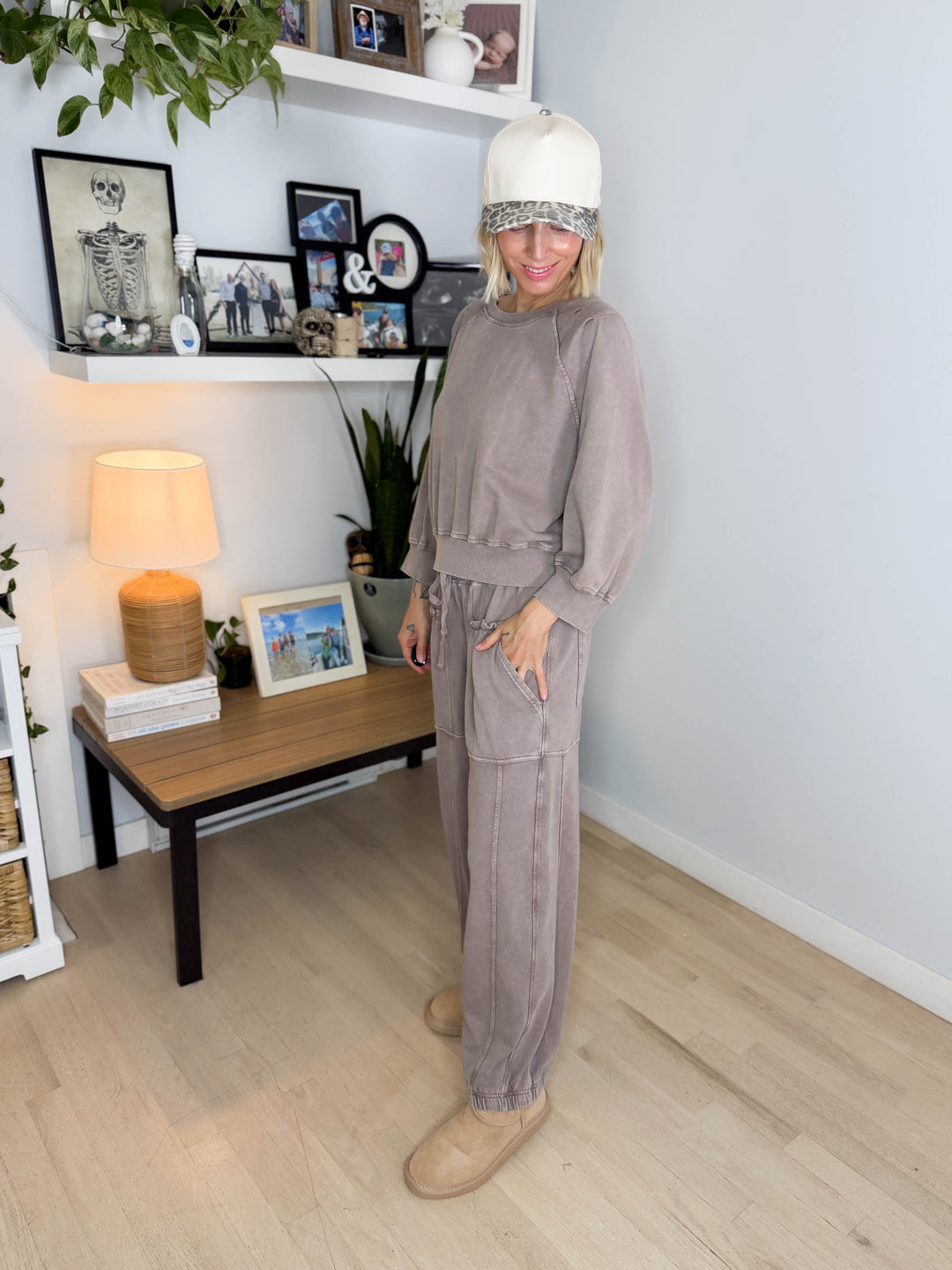 Kerima Washed Cotton Barrel Set- MOCHA