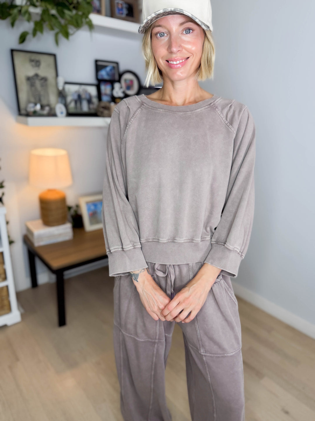 Kerima Washed Cotton Barrel Set- MOCHA