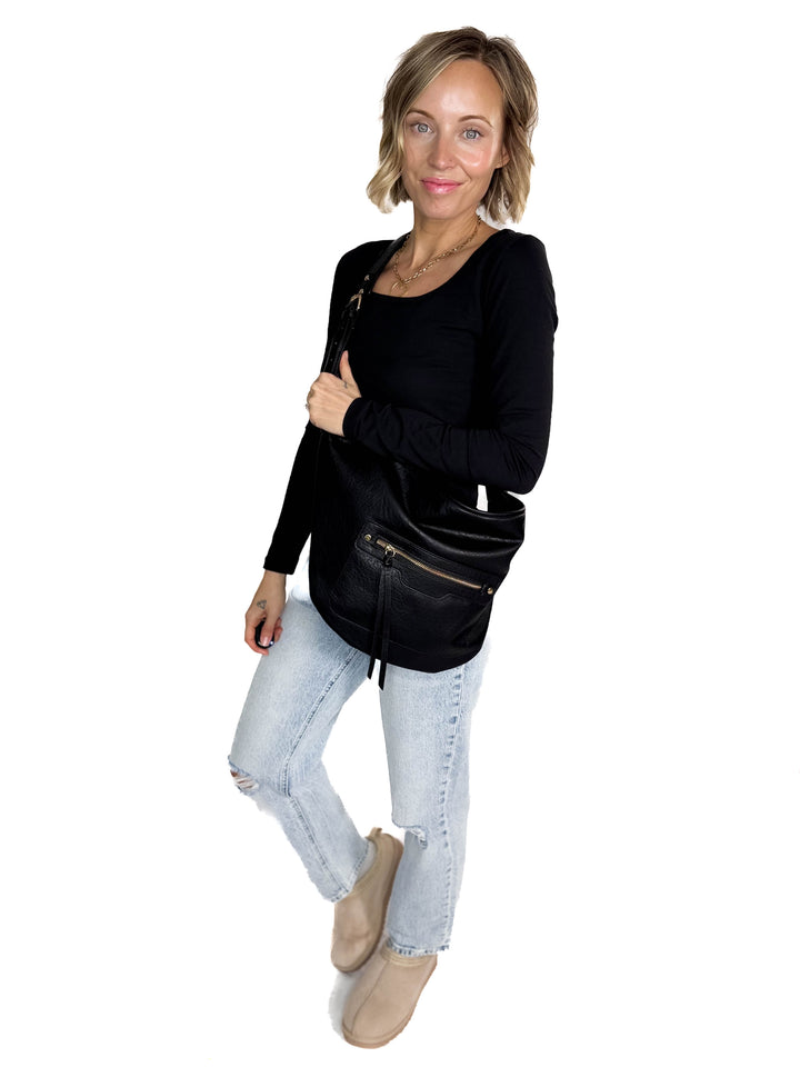 Leigh Crossbody Bag- BLACK