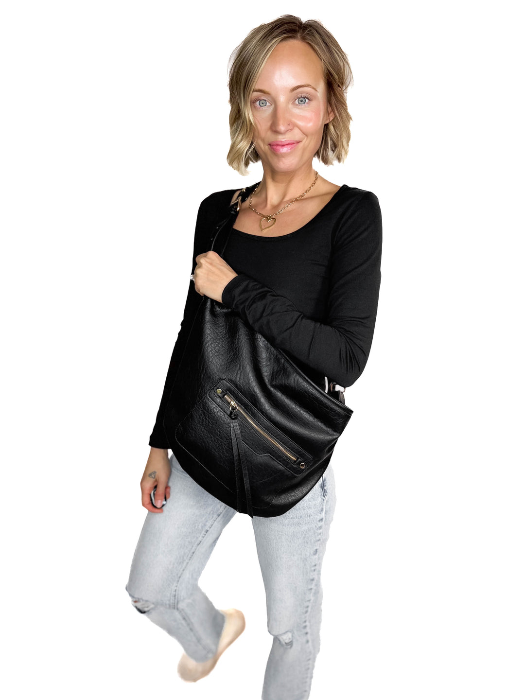 Leigh Crossbody Bag- BLACK