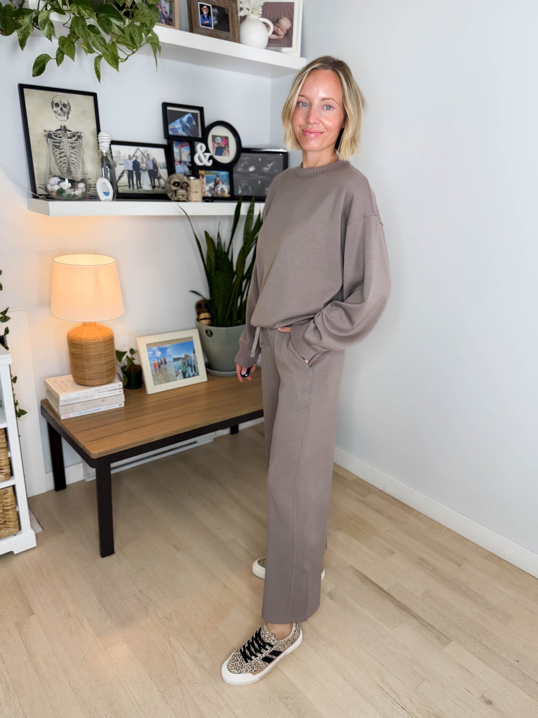 Tenlee Modal Wide Pant & Top Set- MOCHA