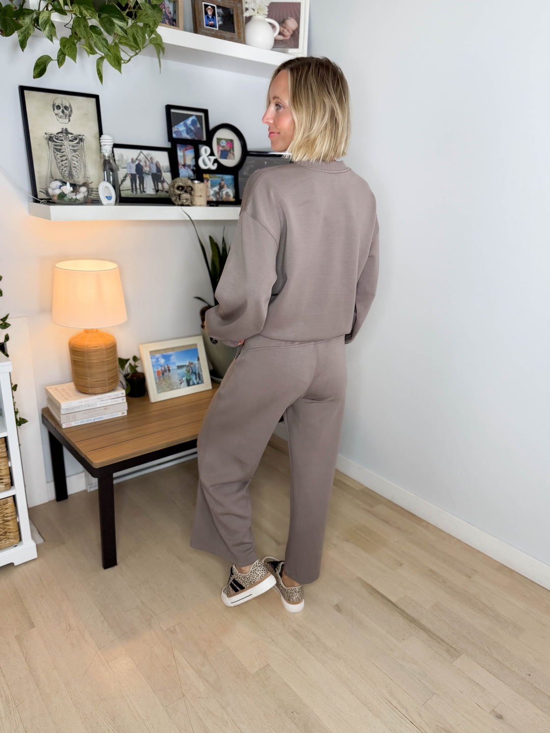 Tenlee Modal Wide Pant & Top Set- MOCHA