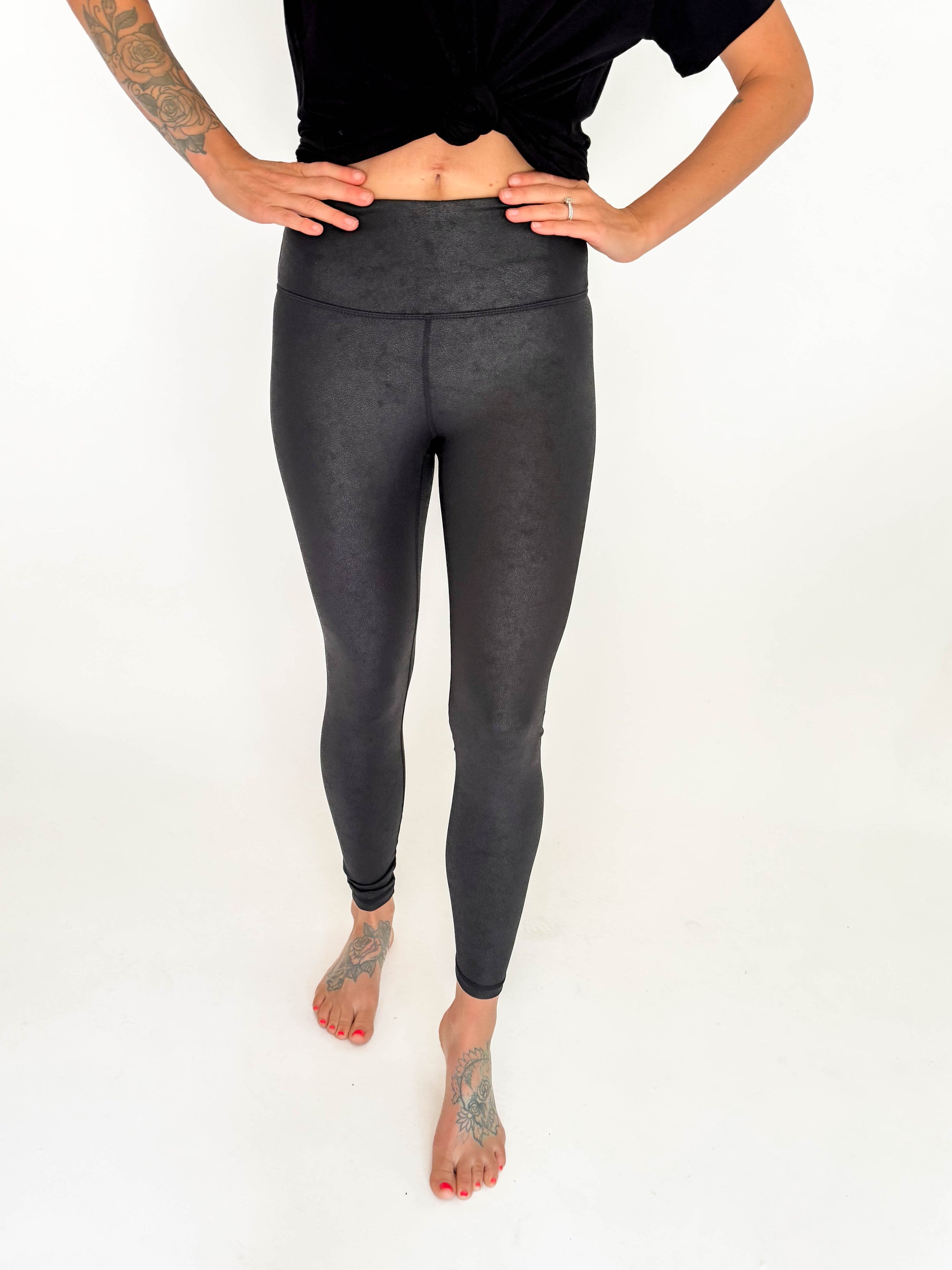 Only The Best Faux Leather Pebble Legging-FINAL SALE *S*