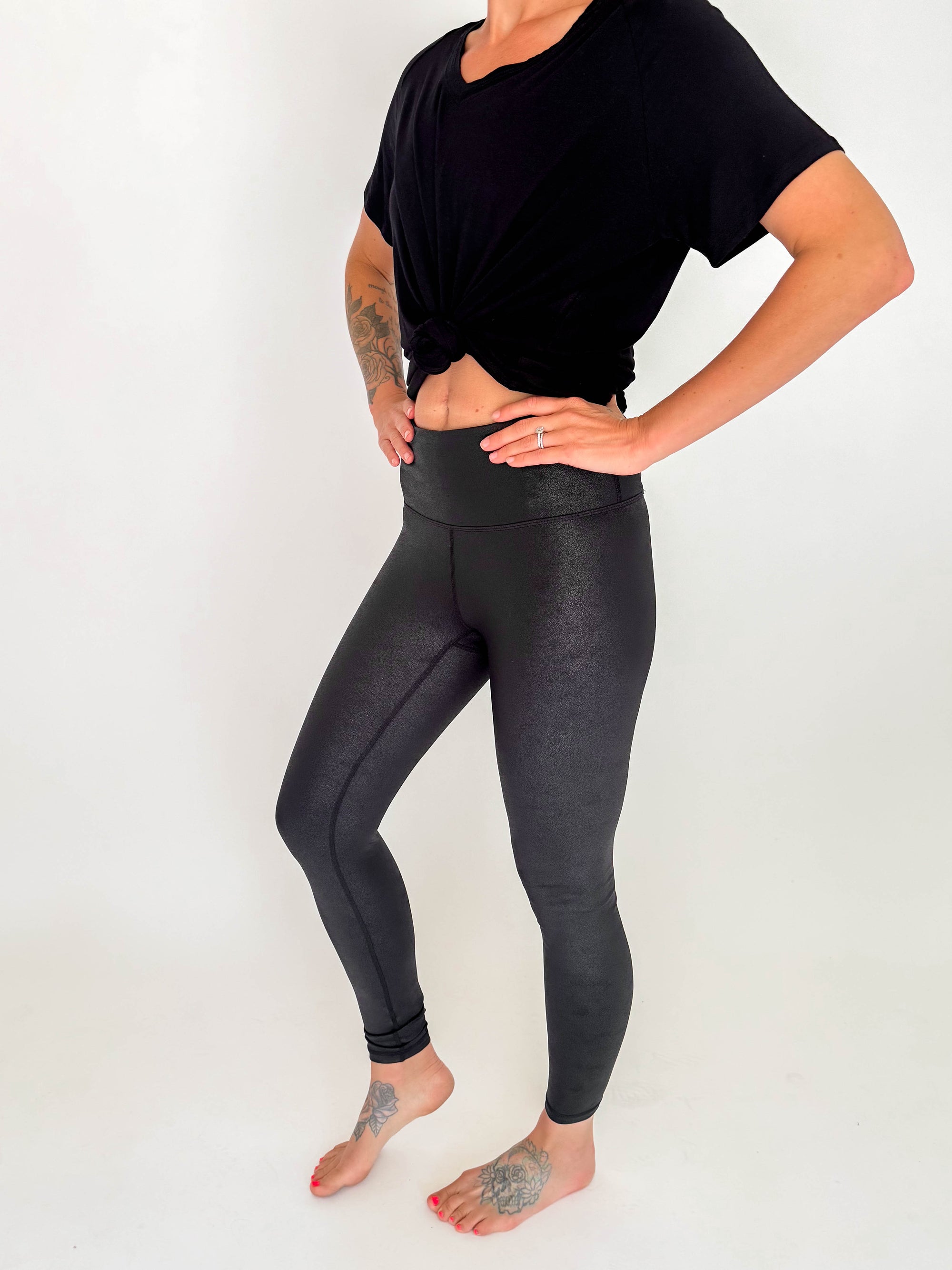 Only The Best Faux Leather Pebble Legging-FINAL SALE *S*