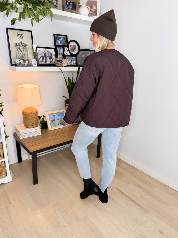 Thea Cuffed Puffer Jacket- MOCHA