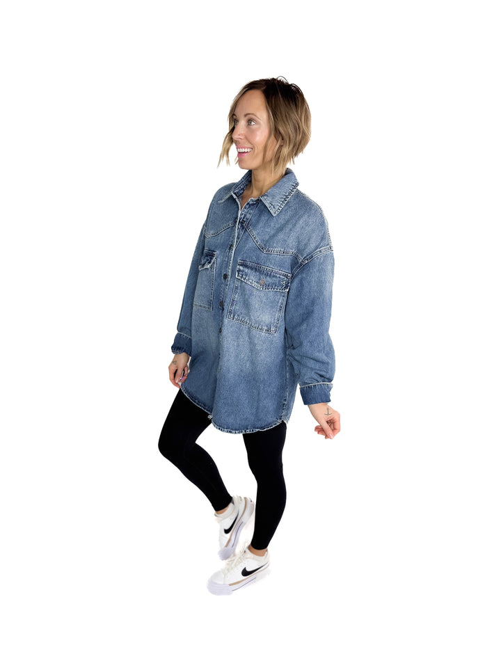HIDDEN JEANS Abbi Oversized Denim Jacket