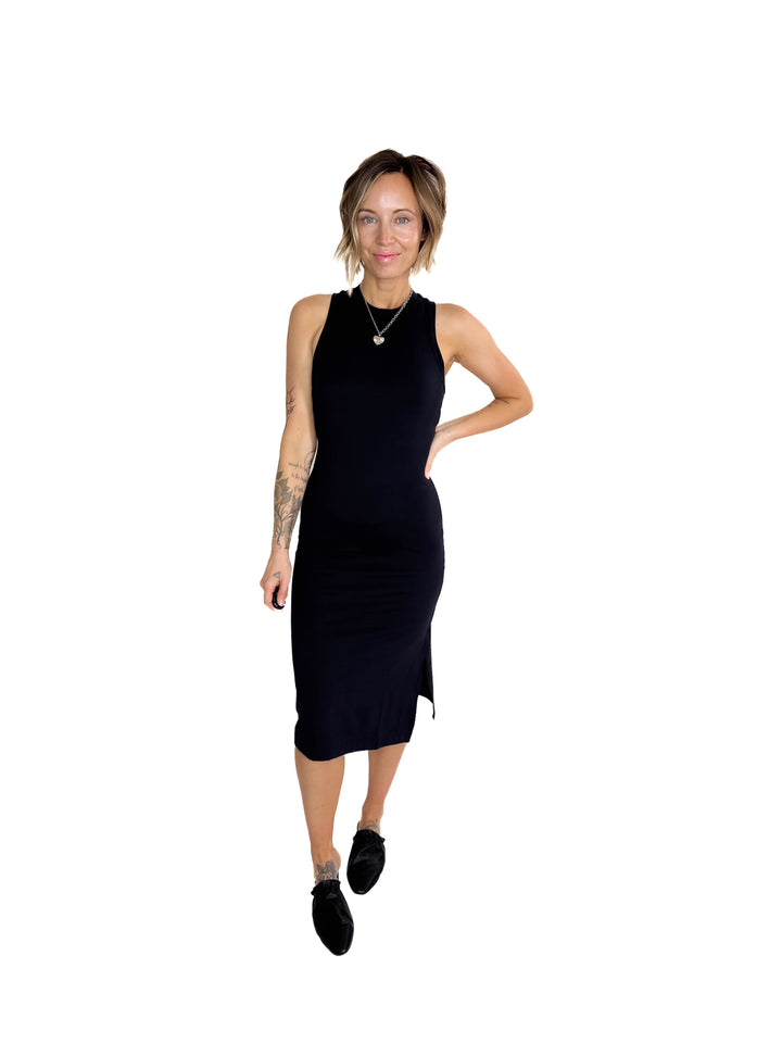 MONO B Reesey Bodycon Dress- BLACK