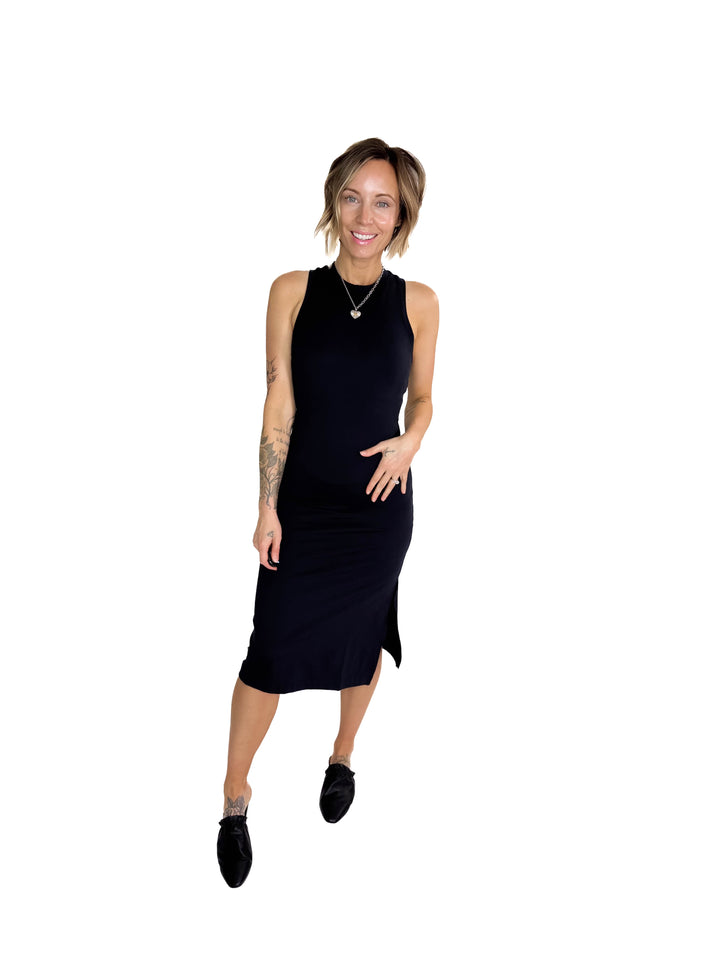 MONO B Reesey Bodycon Dress- BLACK