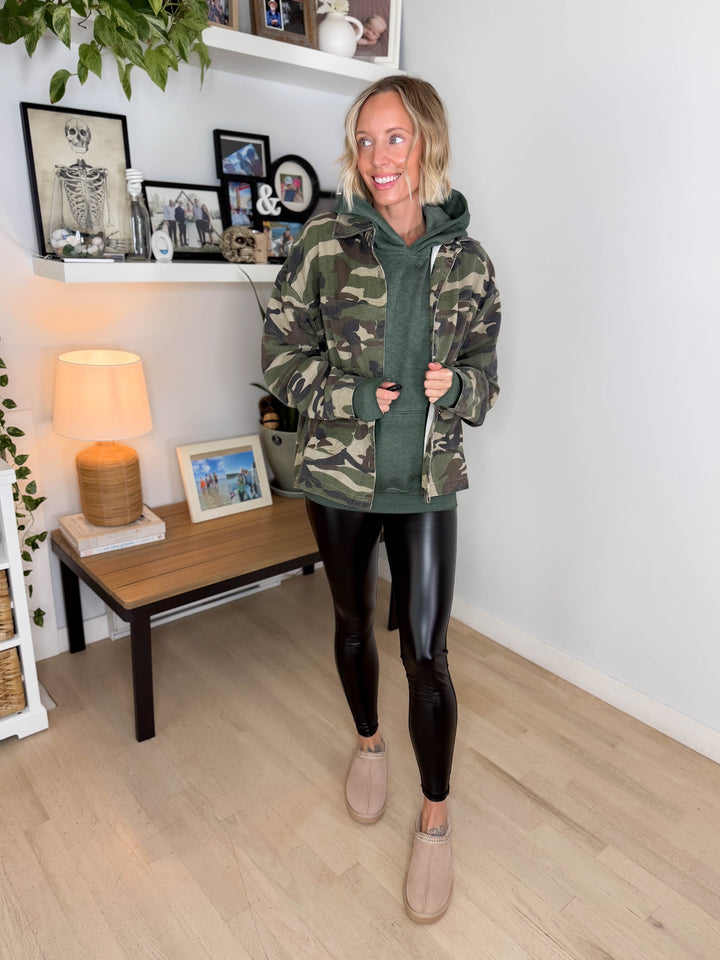 Brandyn Oversized Vintage Camo Jacket