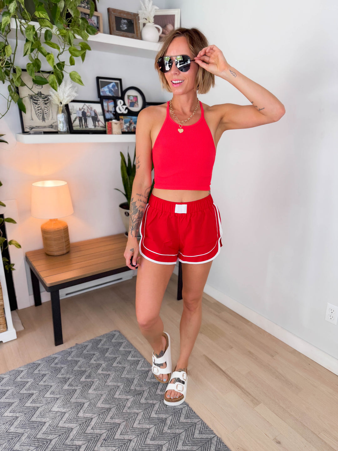 Lauren Active Shorts- TOMATO