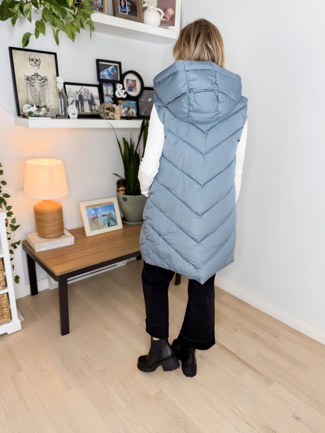 ONLY Skylar Hooded Vest- STORMY WEATHER